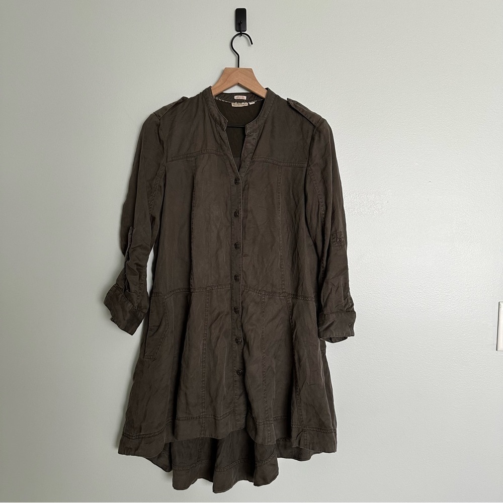 Anthropologie Holding Horses High Low Button Down Swing Dress - Picture 4 of 8